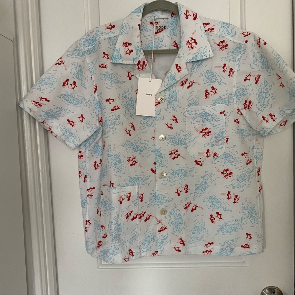 BODE Skiing Penguins Short Sleeve Shirt